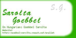 sarolta goebbel business card